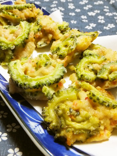 おつまみにも♪ゴーヤと豚肉のかき揚げ-レシピのメイン写真