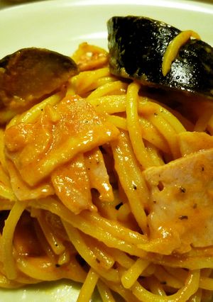 旨味しっかり♪なすのトマトクリームパスタ-レシピのメイン写真