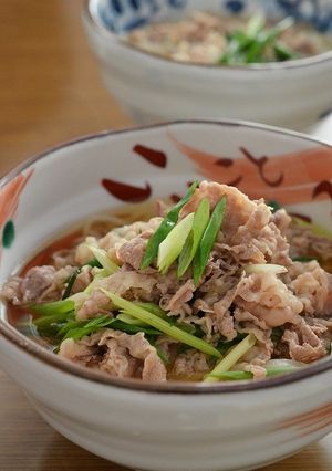 簡単！お肉でつゆも美味な関西風うどん-レシピのメイン写真