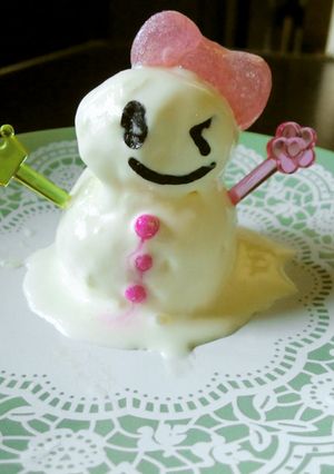 暑いよ～　とけちゃうよ　夏の雪だるま-レシピのメイン写真