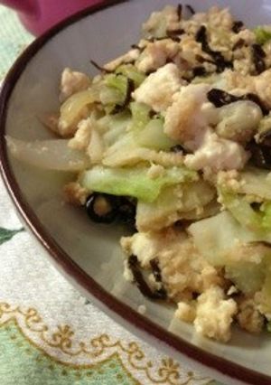 ノンオイル！超ヘルシーな卵風豆腐炒め-レシピのメイン写真