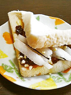 ふんわり食パンで…あんこと梨のサンド -レシピのメイン写真