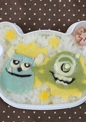 キャラ弁✿モンスターズ✿サリーとマイク♪-レシピのメイン写真