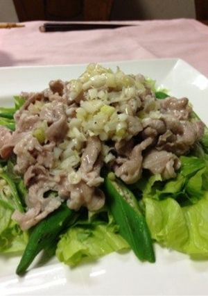 豚肉の塩だれ♪サラダ-レシピのメイン写真