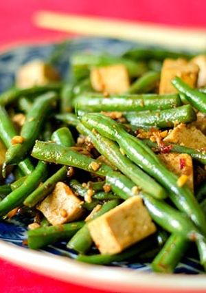 四川風いんげんと豆腐の炒め物-レシピのメイン写真