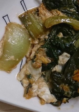 【チンゲン菜のさっぱり卵とじ】-レシピのメイン写真