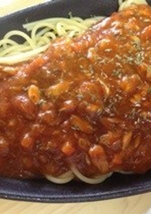 ツナとミートソースのパスタ-レシピのメイン写真
