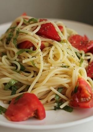 完熟トマトの冷製パスタ☆青じそ風味-レシピのメイン写真