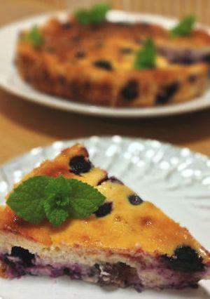 たっぷりブルーベリーベイクドチーズケーキ-レシピのメイン写真
