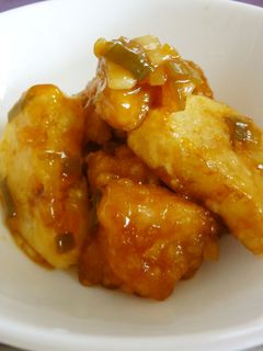 鶏唐揚げと長いものピリ辛あんかけ-レシピのメイン写真