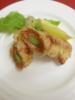 アスパラガスとベーコン巻きのフライ-レシピのメイン写真