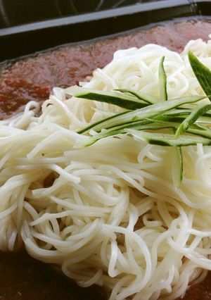 爽やか☆すし酢で簡単ガスパチョ素麺-レシピのメイン写真