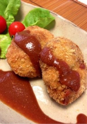 玉ねぎ・キャベツたっぷり☆メンチカツ-レシピのメイン写真