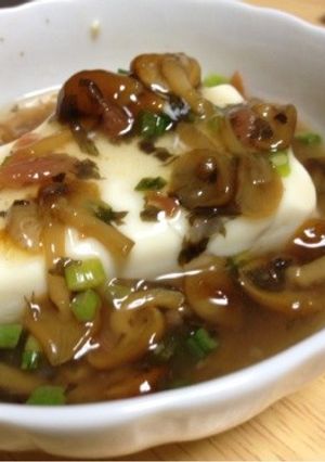 なめこと梅のさっぱり豆腐あんかけ-レシピのメイン写真