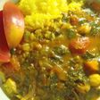 モロヘイヤとひよこ豆のインド風カレー