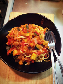 夏野菜のトマトパスタ-レシピのメイン写真