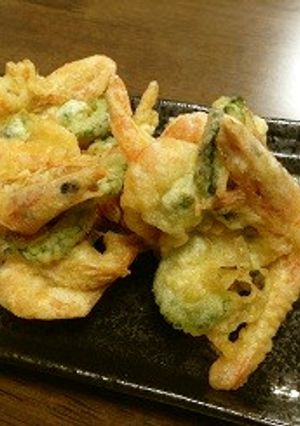 ゴーヤと小海老のかき揚げ-レシピのメイン写真
