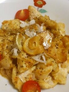 鶏むね肉の生姜焼き♪-レシピのメイン写真
