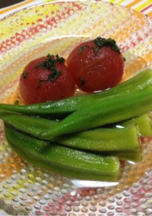 トマトとオクラのひんやり浸し。-レシピのメイン写真