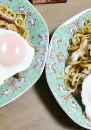 夏休みランチ、イカそうめん入り焼きそば-レシピのメイン写真