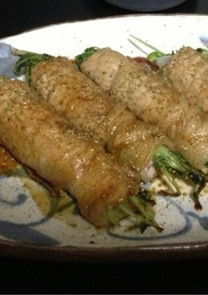 豆苗と豚バラの山椒焼き-レシピのメイン写真