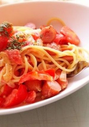 すぐできる!トマトの冷たいパスタ-レシピのメイン写真