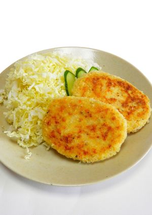 簡単＊豆腐と鮭の揚げないコロッケ♪-レシピのメイン写真