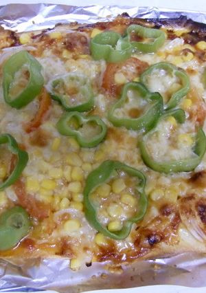 魚焼きグリルで焼く！ファミリーピッツァ！-レシピのメイン写真