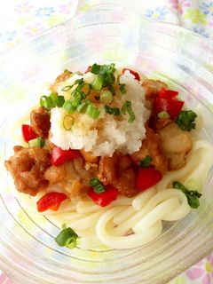 さっぱり!モリx②♪唐揚げおろしうどん-レシピのメイン写真