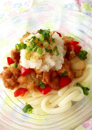 さっぱり！モリｘ②♪唐揚げおろしうどん-レシピのメイン写真