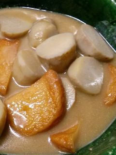 里芋とさつま揚げの味噌煮-レシピのメイン写真