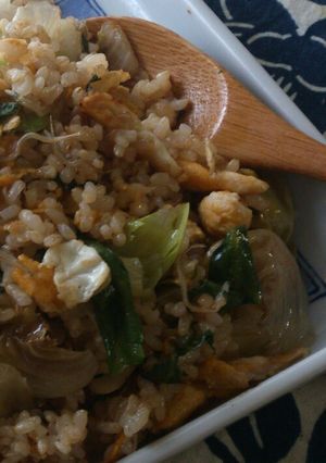 青じそ香るさっぱりレタスチャーハン-レシピのメイン写真