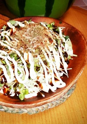 卵とろっ♪私のお好み焼き風サラダ。-レシピのメイン写真