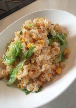 シャケとレタスの炒飯-レシピのメイン写真