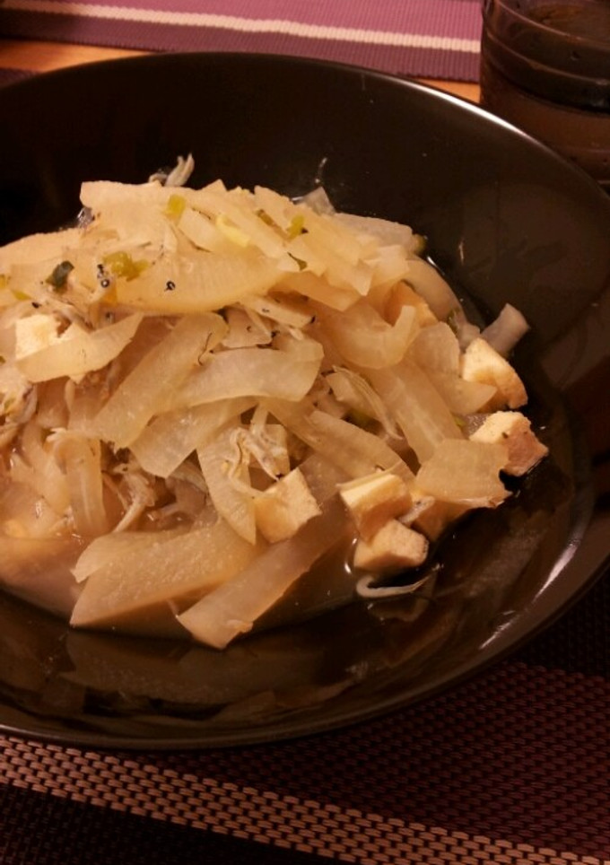 *ひき菜炒り*（さつま揚大根炒め）-レシピのメイン写真