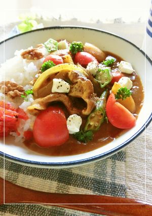 ２０13　たっぷりトマトとオクラのカレー-レシピのメイン写真