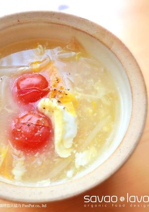 トマトと野菜のやさしい玉子スープ-レシピのメイン写真