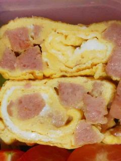 サイコロスパム卵焼き-レシピのメイン写真