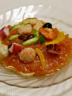 冷やしおでんのイタリアンパスタ-レシピのメイン写真