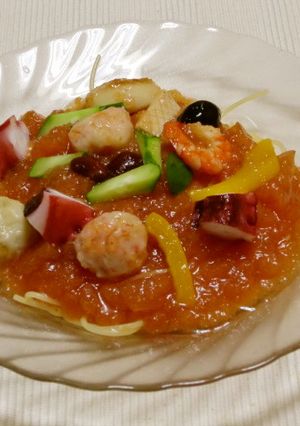 冷やしおでんのイタリアンパスタ-レシピのメイン写真