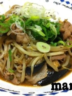 豚小間,もやしと茄子で生姜味噌炒め-レシピのメイン写真