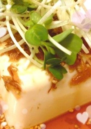 すぐに食べたい胡麻ポン豆腐♪-レシピのメイン写真