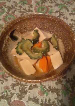 ☆レンジで☆ゴーヤと高野豆腐煮！？-レシピのメイン写真