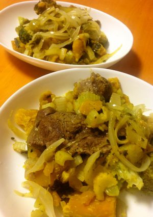 ラベンダー香る 牛筋肉の洋風野菜煮込み-レシピのメイン写真