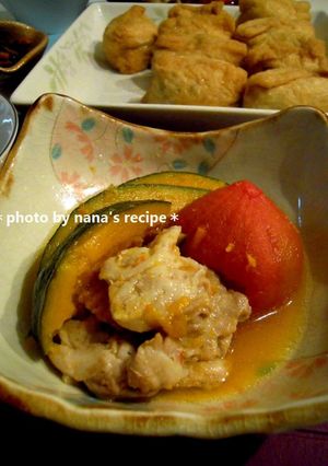 かぼちゃ×トマト×豚しゃぶのさっぱり煮-レシピのメイン写真