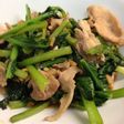 小松菜と豚肉の炒め物