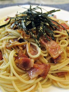 簡単♪なめ茸とベーコンの和風パスタ-レシピのメイン写真