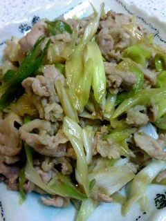 簡単!豚肉とねぎの醤油炒め-レシピのメイン写真