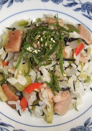 スパムと 夏野菜のチャーハン♪-レシピのメイン写真