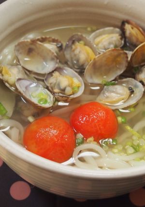あさりの旨みたっぷり♪白だしうどん-レシピのメイン写真